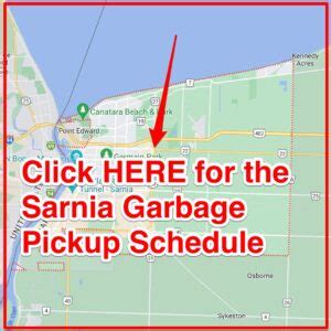 sarnia garbage pick up schedule.